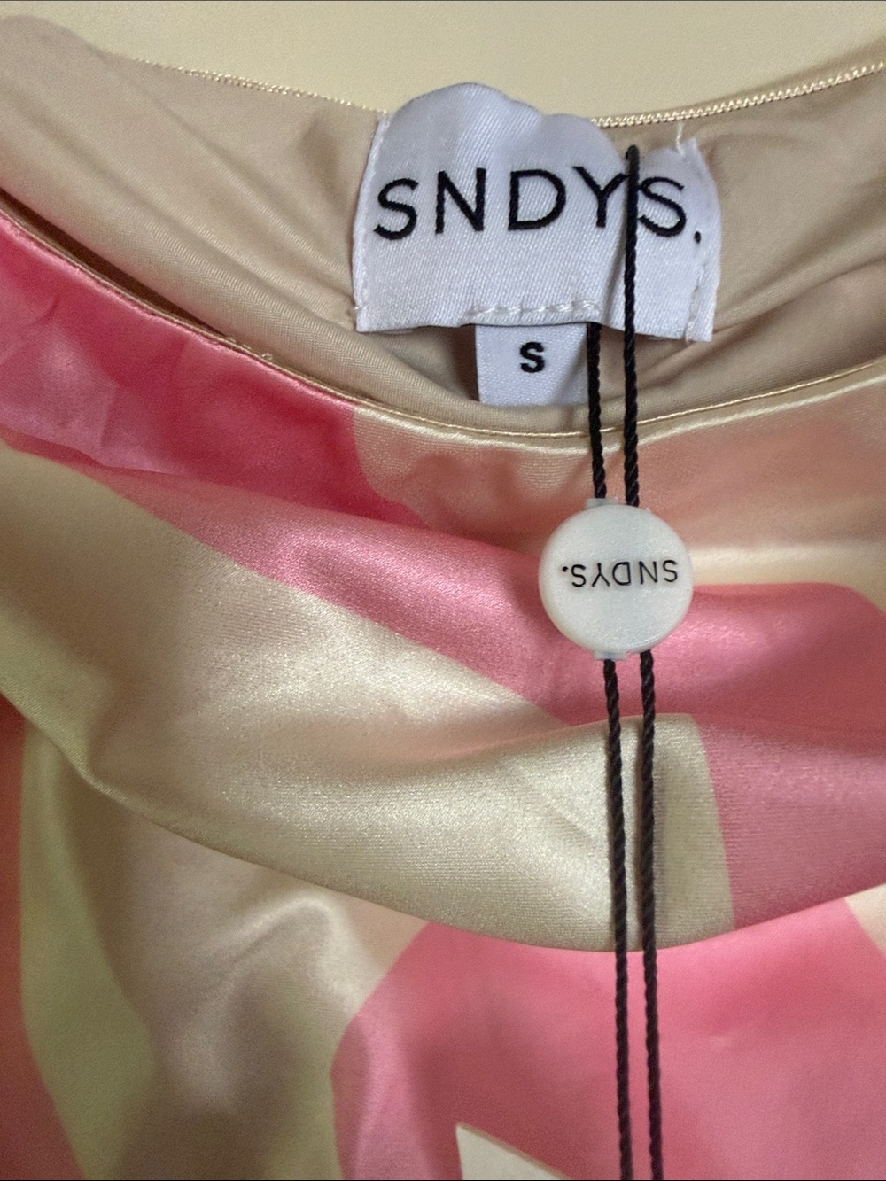 Sleeveless Strapless Pink & White Midi Slip Dress - Picture 6 of 6